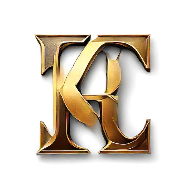 a gold letter k is on a gold background