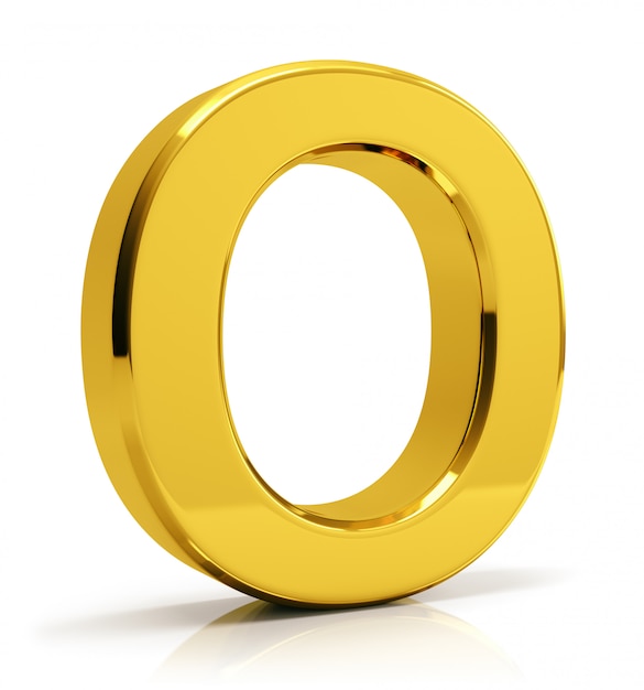 Gold letter O