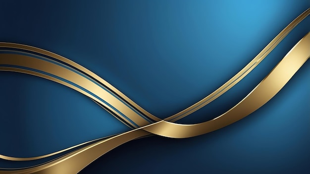 gold lines on a blue background