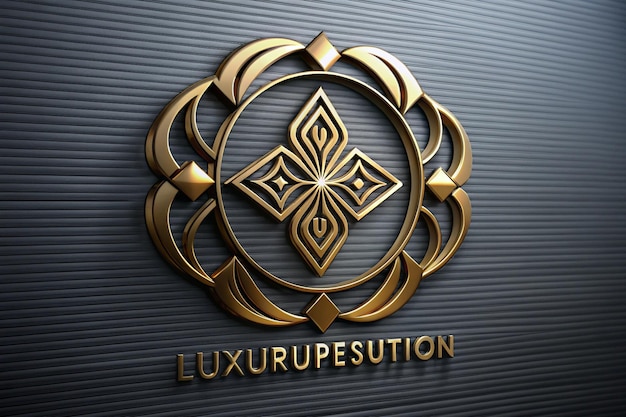 a gold logo for a hotel that is made by the company