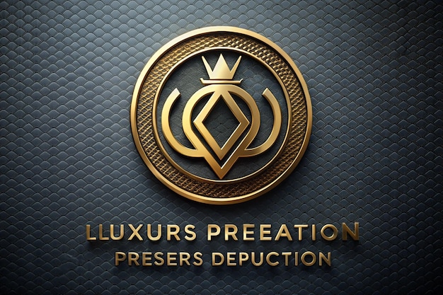 Photo a gold logo for a luxury hotel