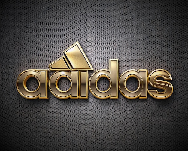 a gold logo that says adidas on it