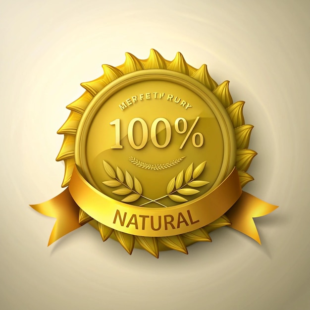 a gold logo with a black background that says natural natural natural natural