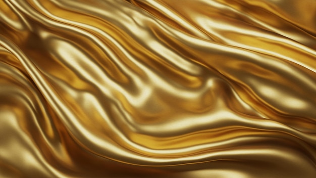 Gold luxury fabric background 3d render