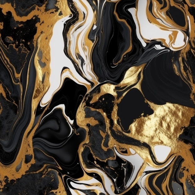 Gold marble texture that is printed on a black background.