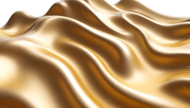 Gold metal wave abstract liquid background