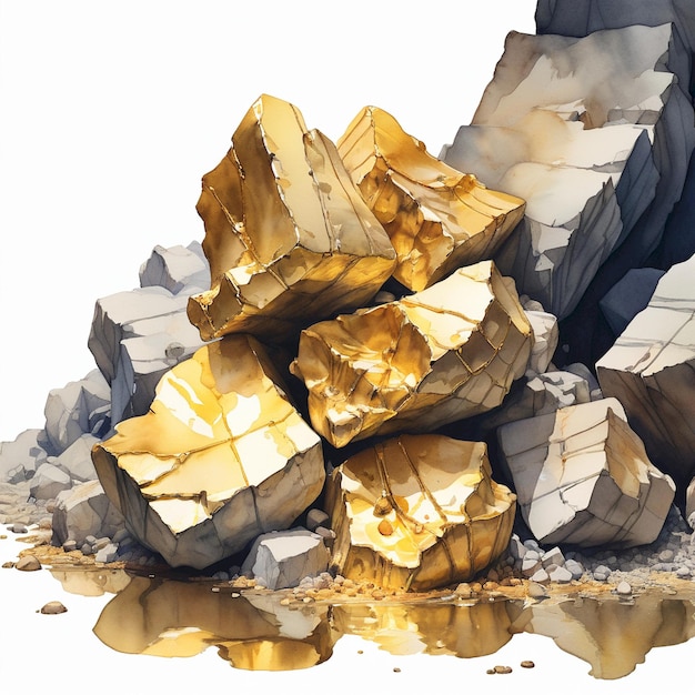 Gold Mine Ilustration Design