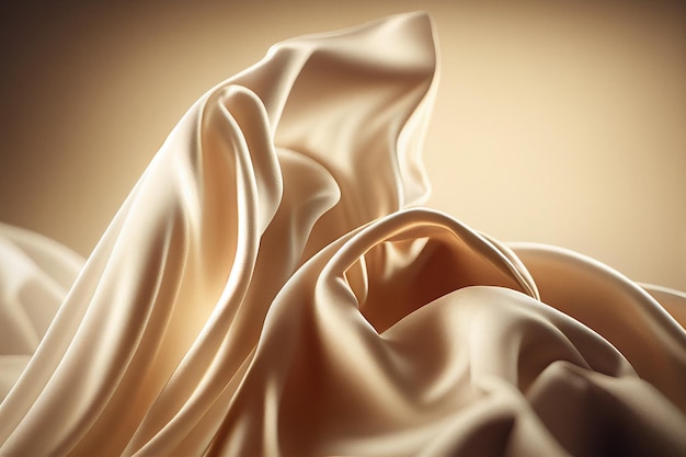 gold nude flowing smooth silk cloth background