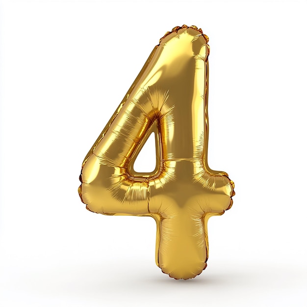 a gold number 3 is hanging from a white background