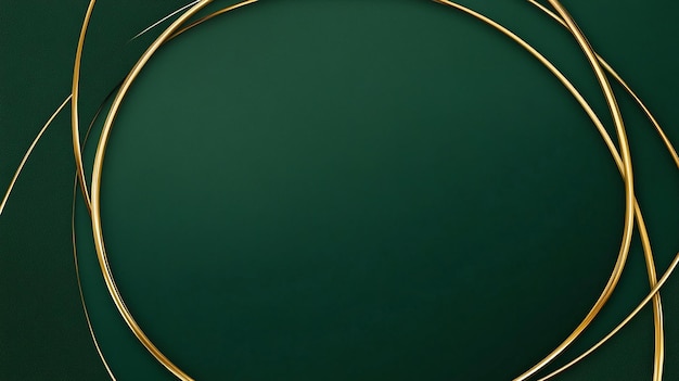 Photo gold ornate frame on green background