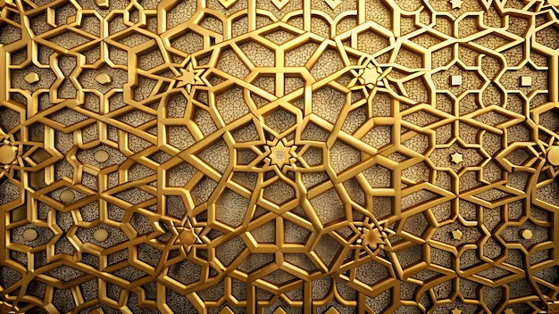 Photo gold pattern on a gold background