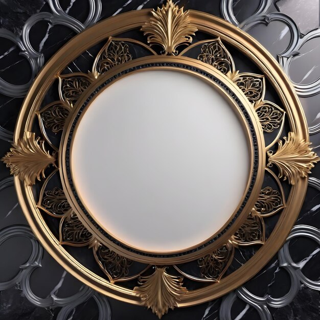 a gold plate with a gold frame that says the word on it