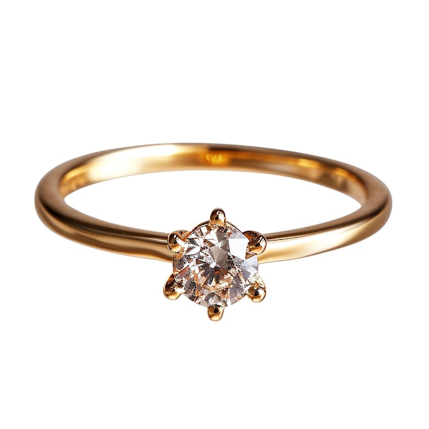 a gold ring with a diamond and a diamond ring