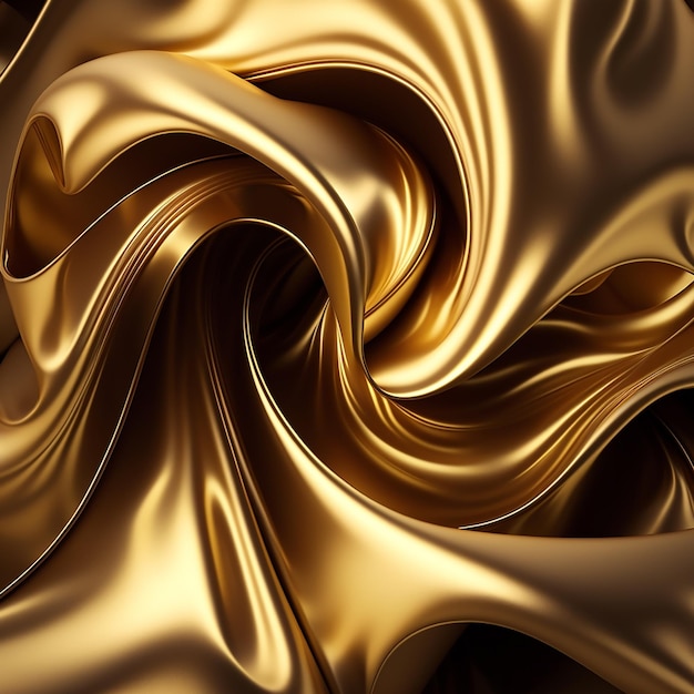 Gold Silk Twirl Pattern