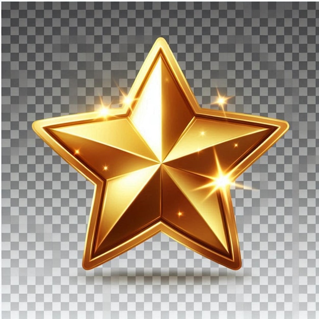 a gold star with a star on it