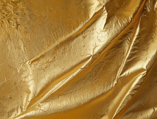 Photo gold texture background metallic golden foil shiny wrapping paper bright yellow wallpaper for design