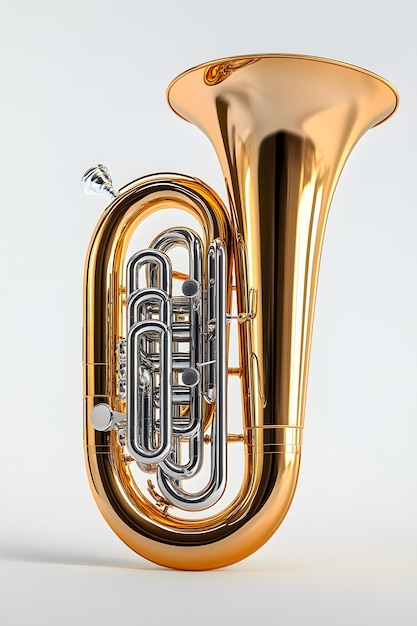 a gold trumpet with the word quot trumpet quot on it