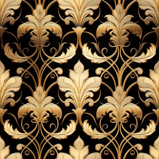 Gold vintage luxury pattern backgrounds repetition decoration