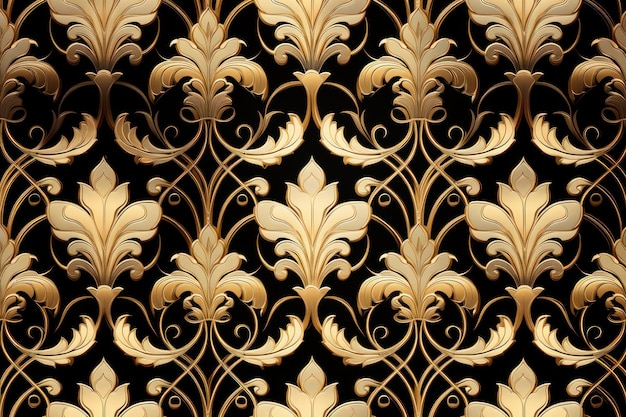 Gold vintage luxury pattern backgrounds repetition decoration