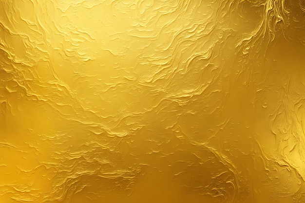 Gold wall texture background Yellow shiny gold foil paint on wall sheet with gloss light reflection