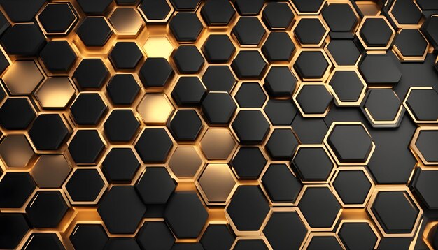 a gold wall with a black background and a gold background