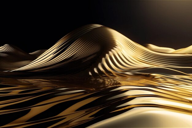 Gold wave motion background abstract backgrounds