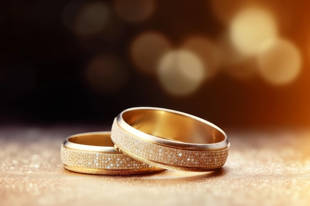 Gold wedding bands Generate Ai