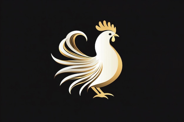 a gold and white bird with a gold tail