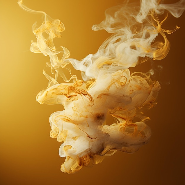 gold and white smoke