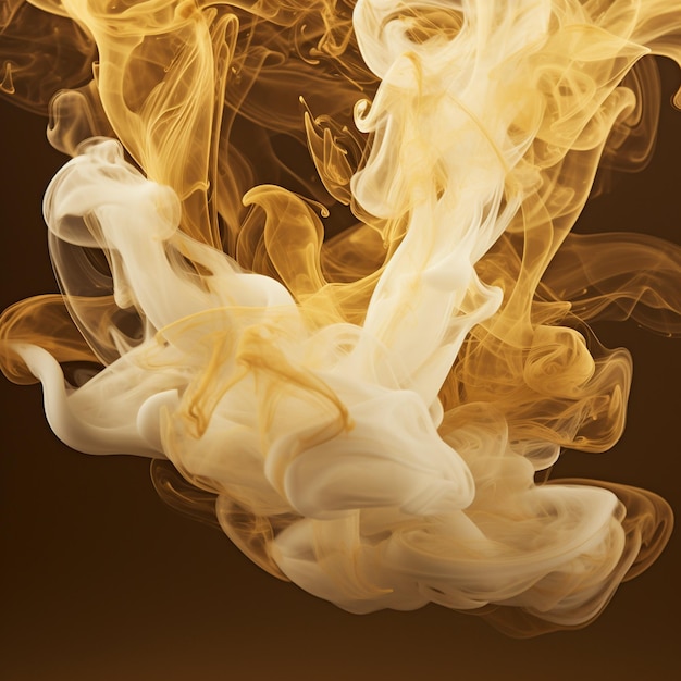 gold and white smoke