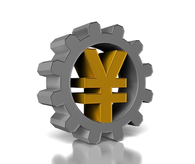 Gold yen symbol