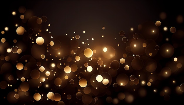 Golden abstract bokeh on black background Black Friday the greatest sales campaign 24th November Generative AI