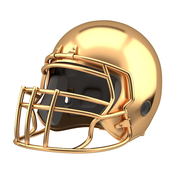 Golden american football helmet