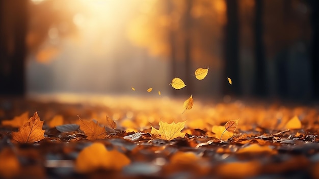 Photo golden autumn landscape