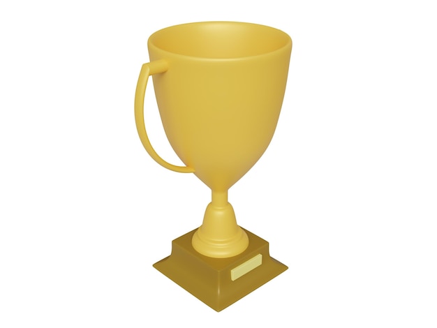 Golden award cup 3d render