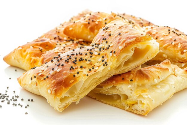 Golden Baked Burek Pastry With Sesame Seeds