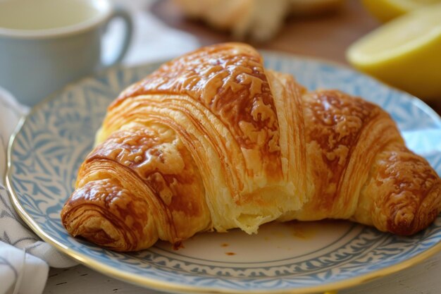 Golden Baked croissant Generate Ai