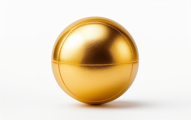 Golden Ball isolated on transparent Background