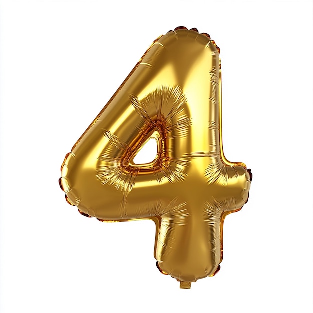 a golden balloon with a number 3 on it