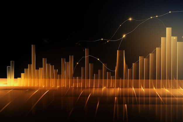 Golden bar statistical chart