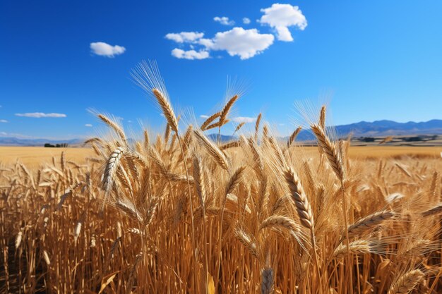 Golden barley field ready for harvest