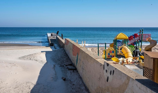 Golden beach in Odessa Ukraine