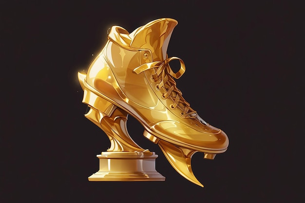 Photo golden boot award isolated on a transparent background