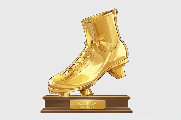 Photo golden boot award isolated on a transparent background