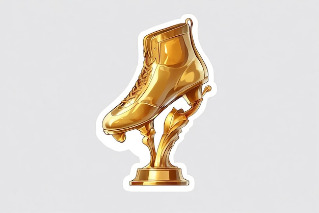 Photo golden boot award isolated on a transparent background