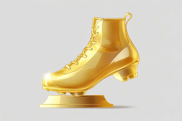 Photo golden boot award isolated on a transparent background