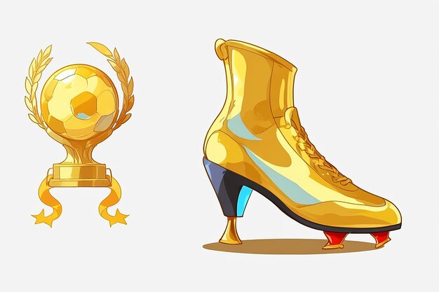 Photo golden boot award isolated on a transparent background