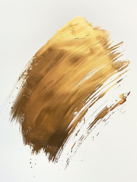 Golden brushstroke creating a striking abstract impression