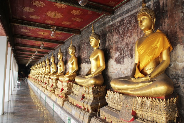 Golden Buddha Statue in the Suthud temple in Bangkok, Thailand