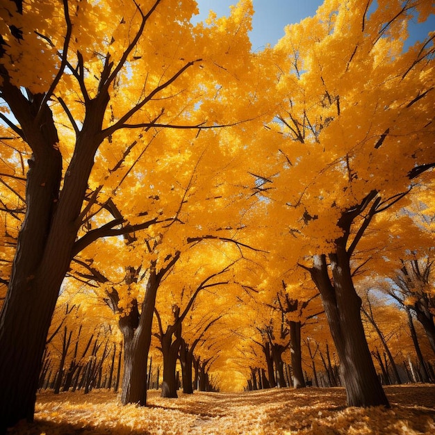 Golden Canopy Autumn Landscape Photo